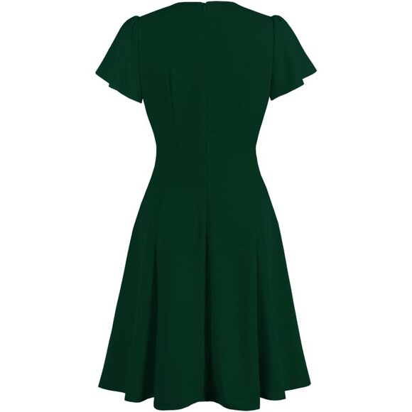 Women’s Vintage A Line Dress Women’s Spandex Blend Formal Work Wear - Picture 2 of 5